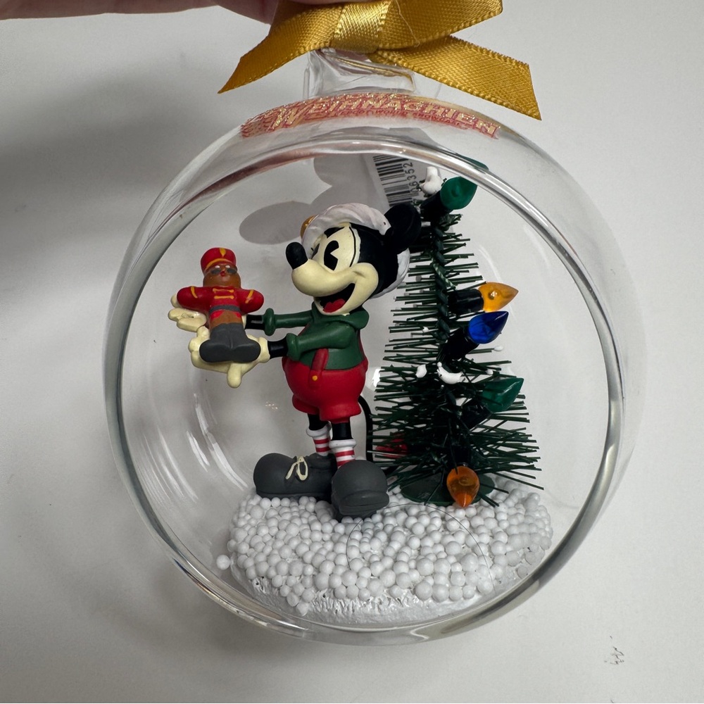 NWT. Disney Holiday Ornament with Tree and Lights Mickey Mouse